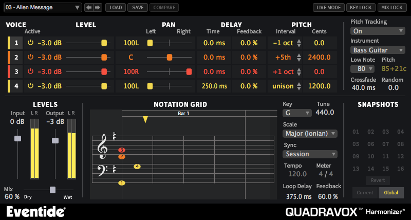 New Software Review: Quadravox Harmonizer Plugin by Eventide