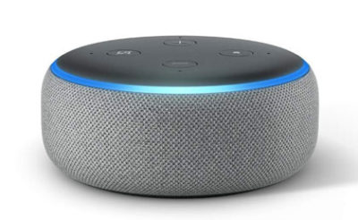 A picture of Amazon's Echo Dot.