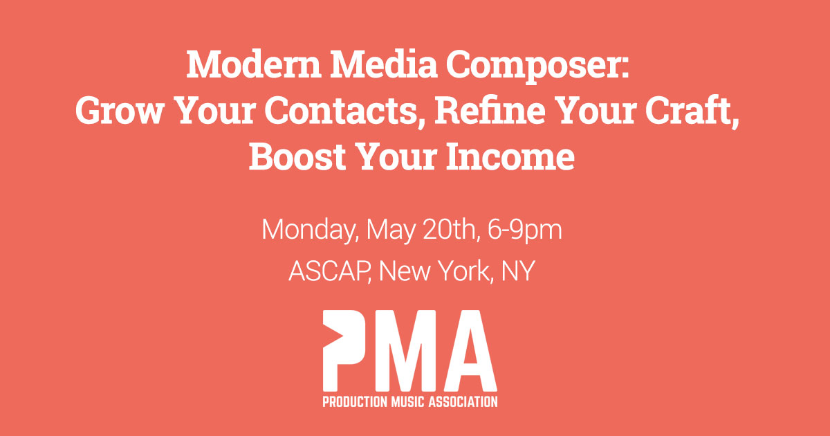 NYC Event Alert: “Modern Media Composer” Hosted by the PMA — Monday, May 20