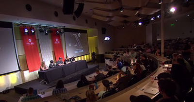 An image of a panel of business owners who graduated from Full Sail University.