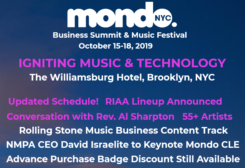 Mondo NYC Arrives: Biz Summit & Music Festival – Oct. 15-18, Brooklyn