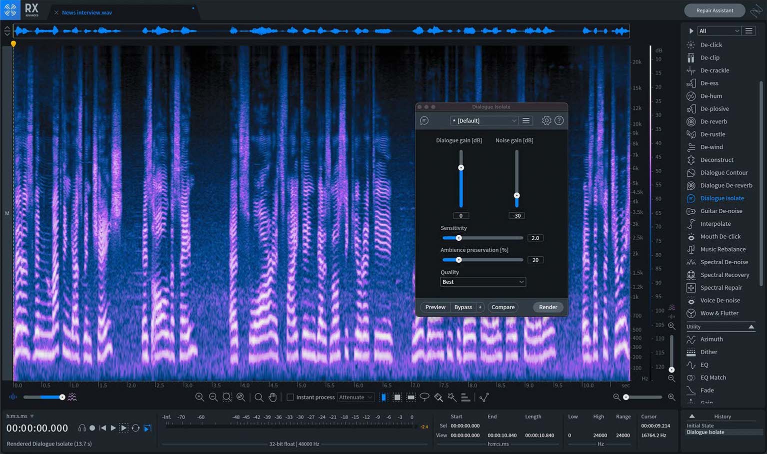 New Software Review: RX 9 by iZotope